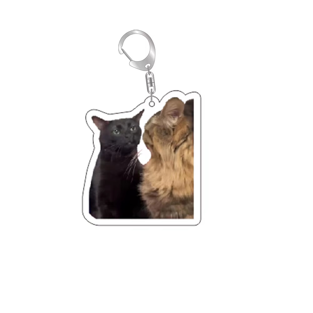 Funny Cat Meme Keychain – Bag Charm