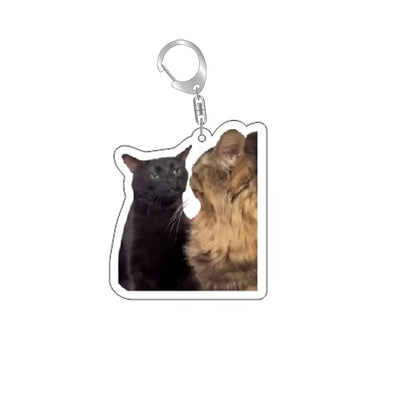 Funny Cat Meme Keychain – Bag Charm