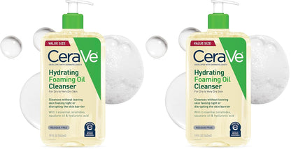 CeraVe Hydrating Foaming Oil Cleanser — Gentle Daily Wash for Dry, Sensitive & Eczema-Prone Skin (19oz)
