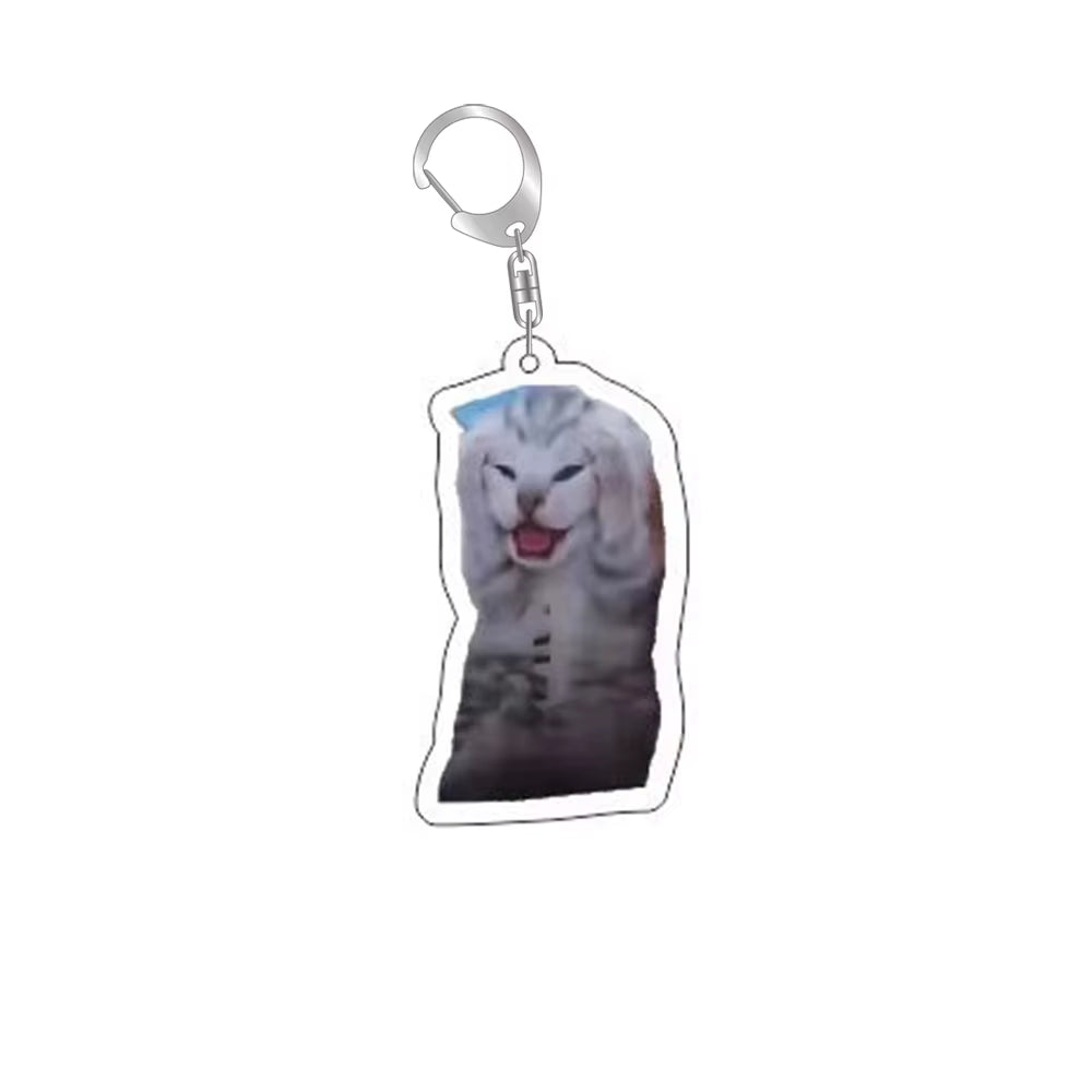 Funny Cat Meme Keychain – Bag Charm