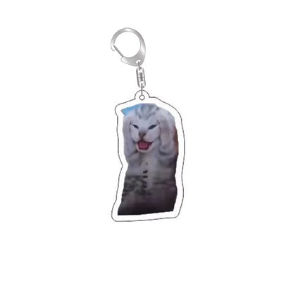 Funny Cat Meme Keychain – Bag Charm