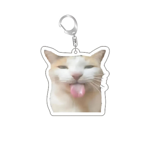 Funny Cat Meme Keychain – Bag Charm