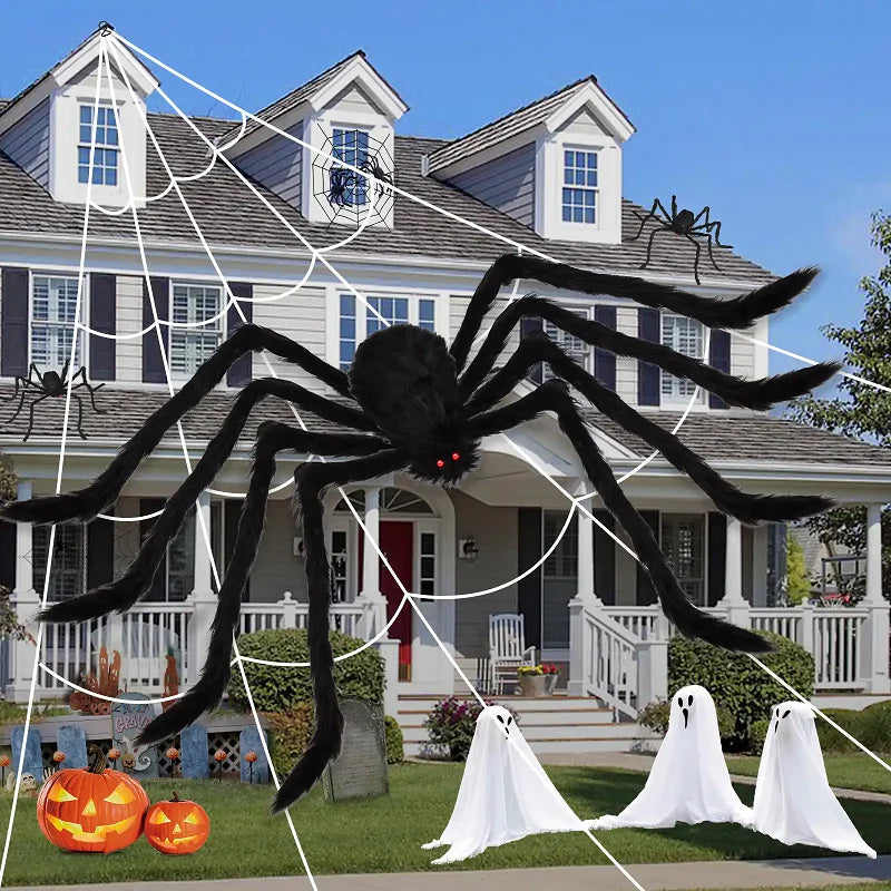Giant Fuzzy Spider – Poseable Halloween Decoration