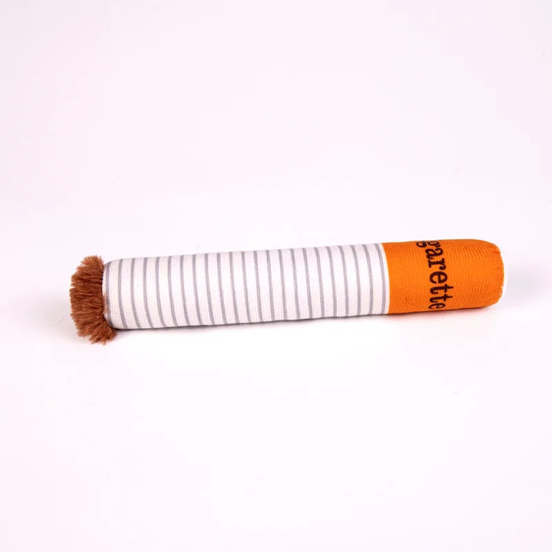 Cigarette Pack Squeaky Dog Toy – Funny Plush Gift