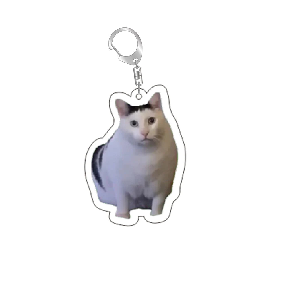 Funny Cat Meme Keychain – Bag Charm