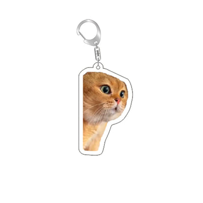 Funny Cat Meme Keychain – Bag Charm