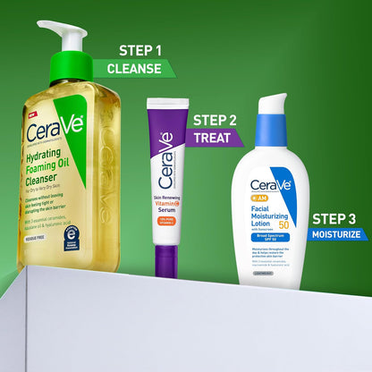 CeraVe Hydrating Foaming Oil Cleanser — Gentle Daily Wash for Dry, Sensitive & Eczema-Prone Skin (19oz)