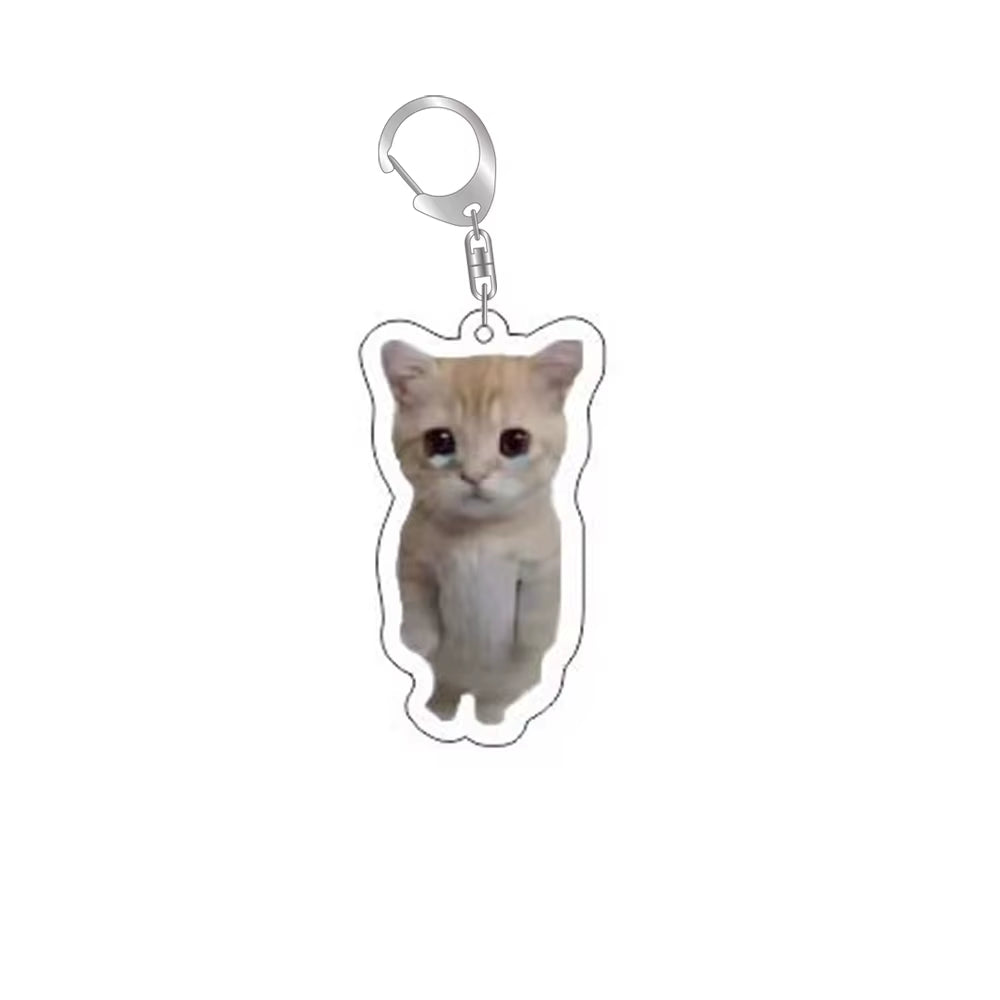 Funny Cat Meme Keychain – Bag Charm