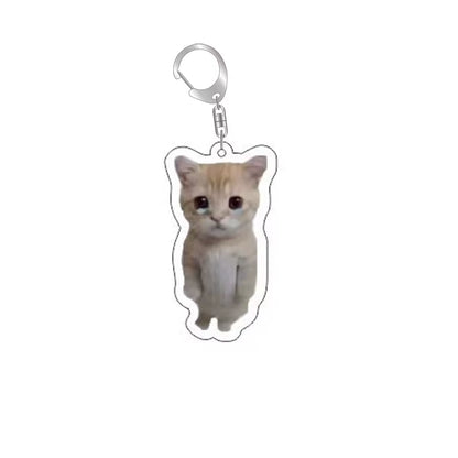 Funny Cat Meme Keychain – Bag Charm